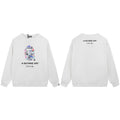 BAPE Abstract Ape Head Graphic Crewneck Sweatshirt White
