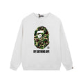 BAPE Green Camo Ape Head Crewneck Sweatshirt White