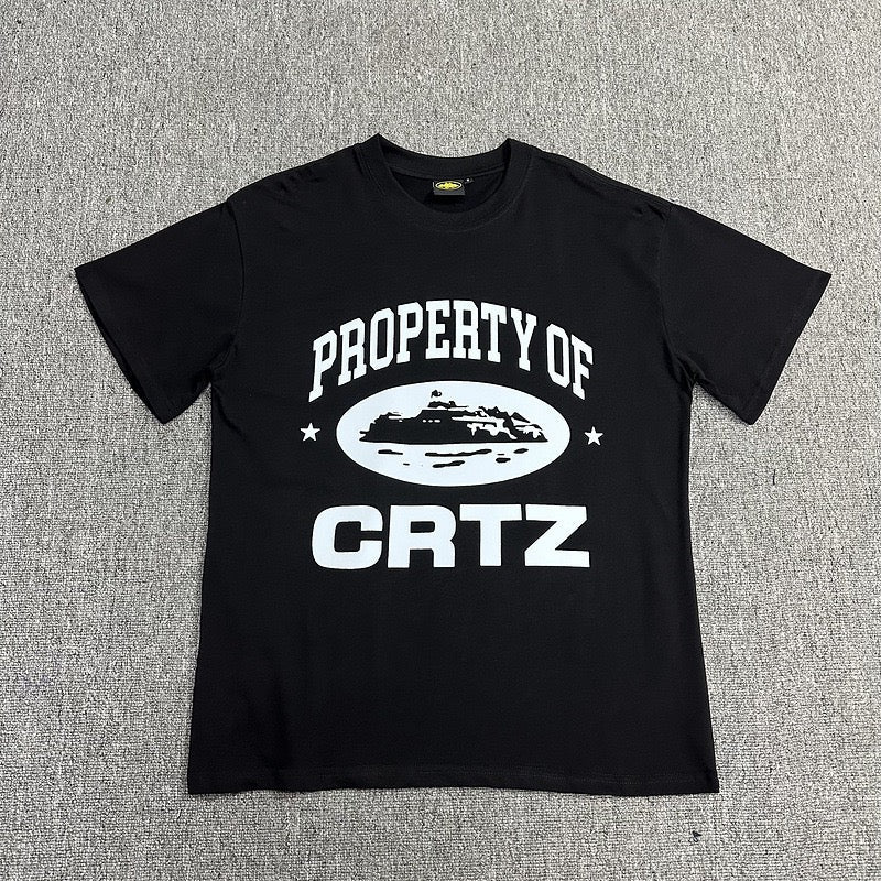 Black Graphic Print T-Shirt Unisex Streetwear Casual Short Sleeve Tee