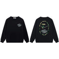BAPE World Wide Mad Ape Head Graphic Crewneck Sweatshirt Black