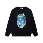 A BATHING APE Fish Camo Ape Head Graphic Crewneck Sweatshirt